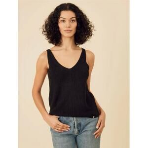 One Grey Day Raleigh Tank Black Knit Tank Womens size Medium